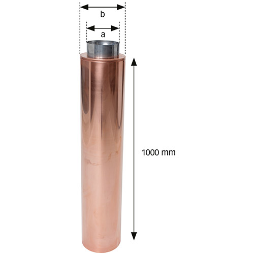 Dila für isolierte Stahlkamine - mit Mantelrohr 1000mm